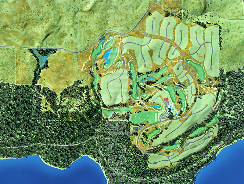 Golf Course Model - The Club at Black Rock Golf Course Model - Coeur d'Alene, Idaho, ID Model-01