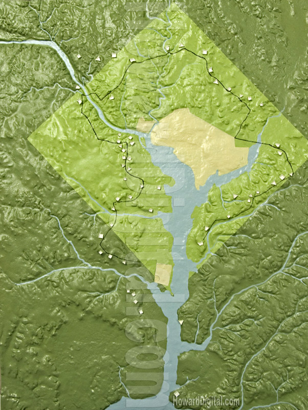 Landform Models - The Defenses of Washington Landform Model - The Defenses of Washington