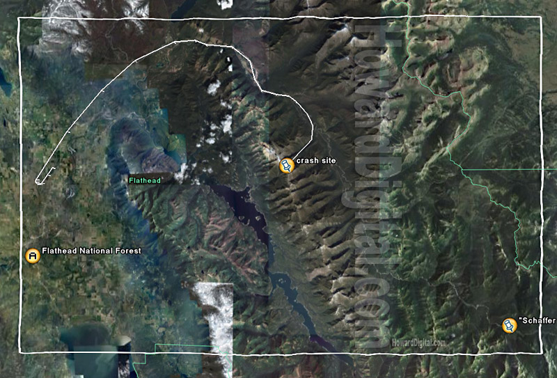 Raised Relief Maps - Montana Crash Site Model - Montana