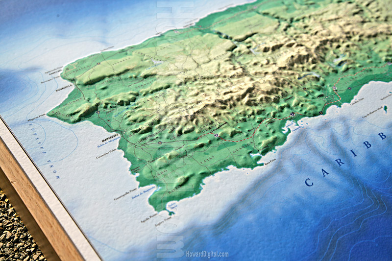 Raised Relief Maps - Puerto Rico Model - Location