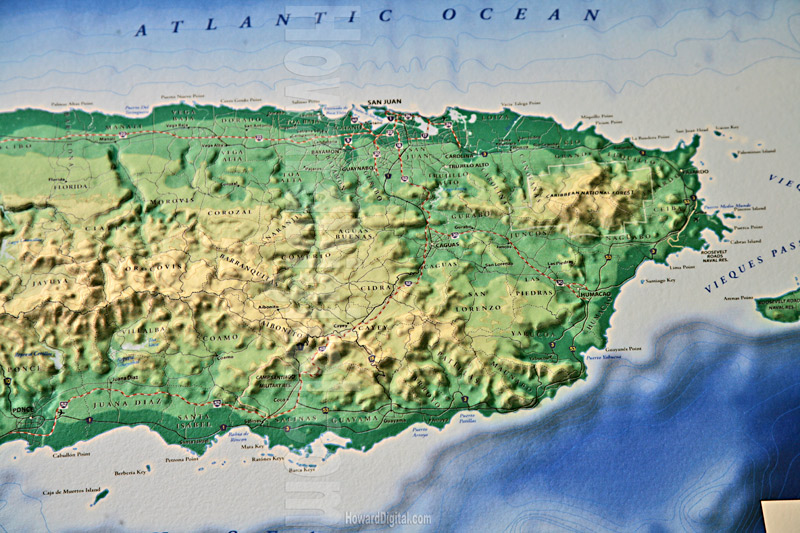 Raised Relief Maps - Puerto Rico Model - Location