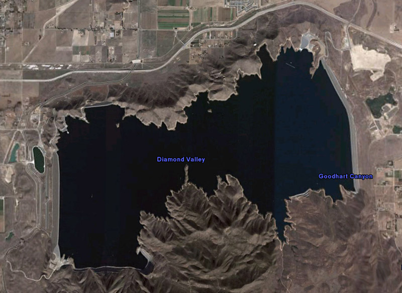 Relief Maps - Diamond Valley Lake Relief Map - Hemet, California, CA Model-04