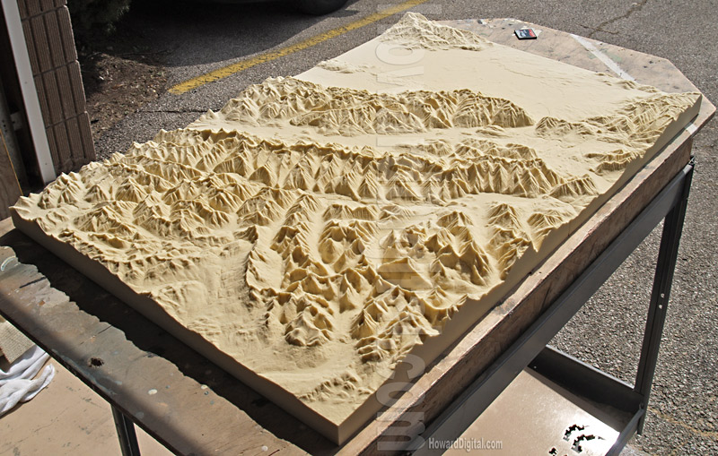 Raised Relief Maps - Montana Crash Site Model - Montana