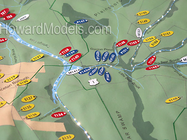 Relief Maps -  Stony Brook Millstone Watershed Relief Map - Location Model-03