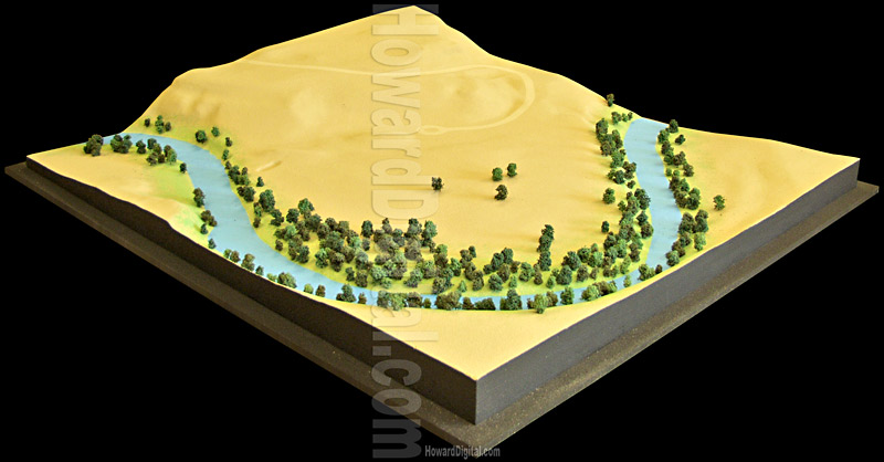 Terrain Models - Arkansas Mini Terrain Model - Williamsport, Pennsylvania, PA Model-01