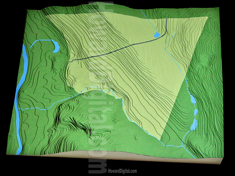 Topographic Models - Berlin Federal Prison Topographic Model - Berlin, New Hampshire, NH