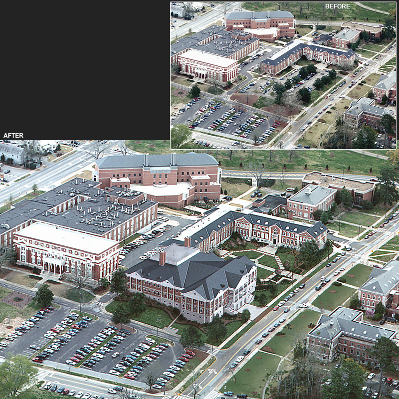 Computer Illustration Photo retouch Auburn University Poultry Science Building