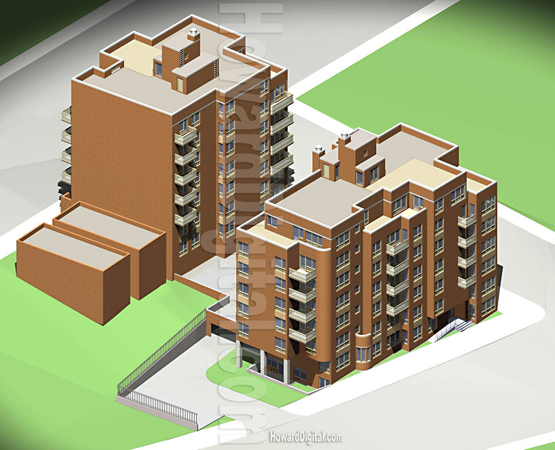 Howard Architectural Greystone Models Westwood Terrace Architectural Model