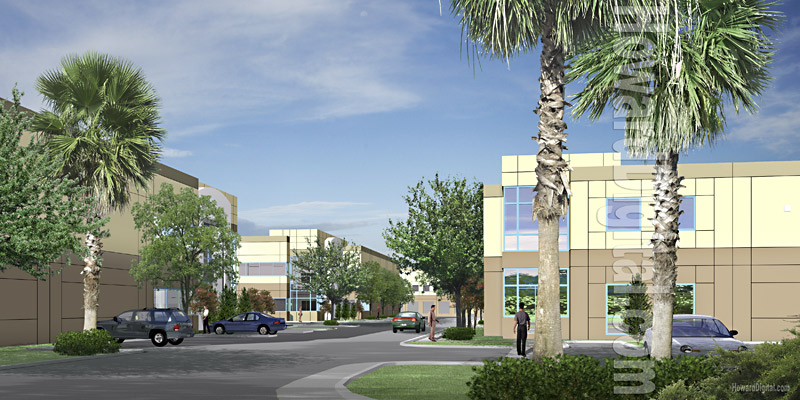 Architectural Illustration - Hunter Business Park - Riverside California CA