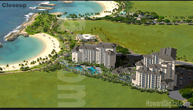 Architectural Rendering - Beach Villas at Ko Olina Resort - Oahu, Hawaii HI